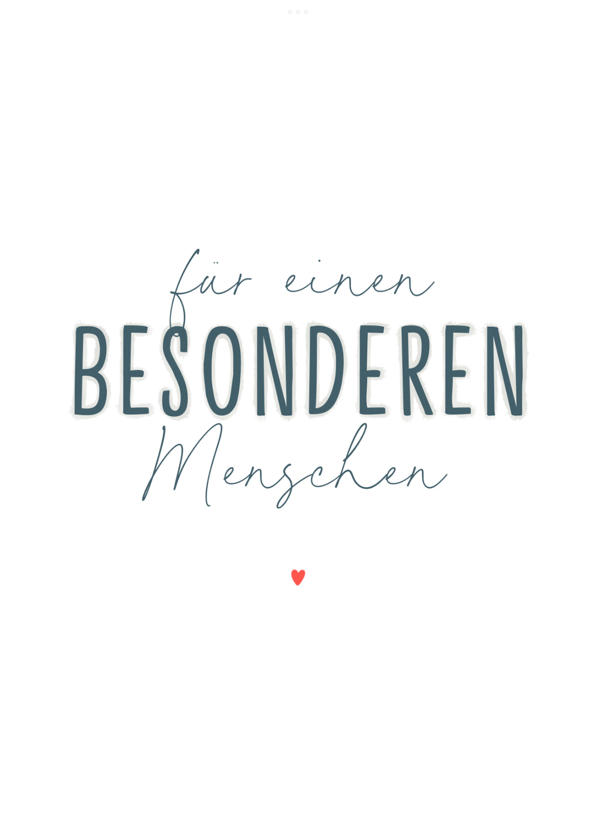 Minikarte Spruch "besonderen Menschen"