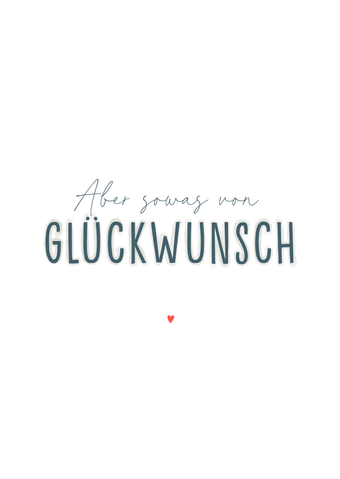 Minikarte Spruch "Glückwunsch"