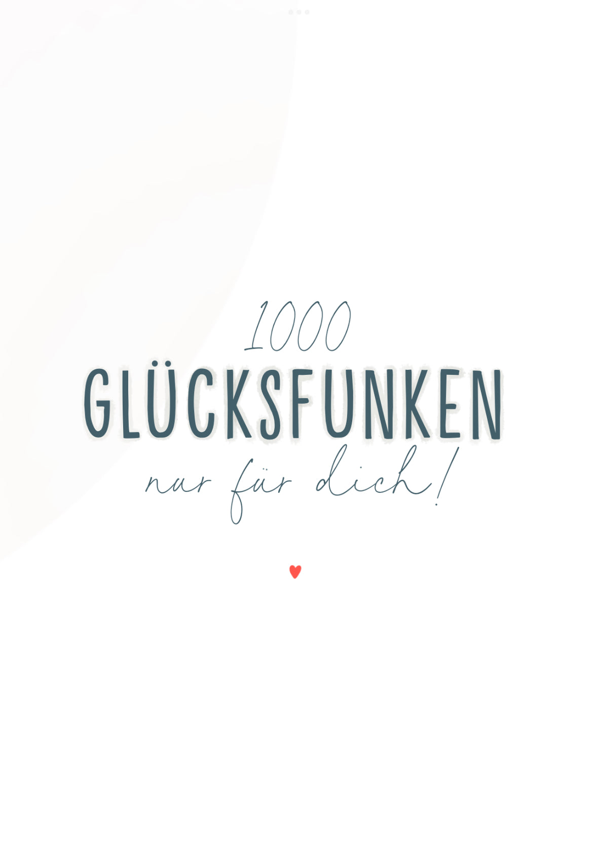 Minikarte Spruch "1000 Glücksfunken"