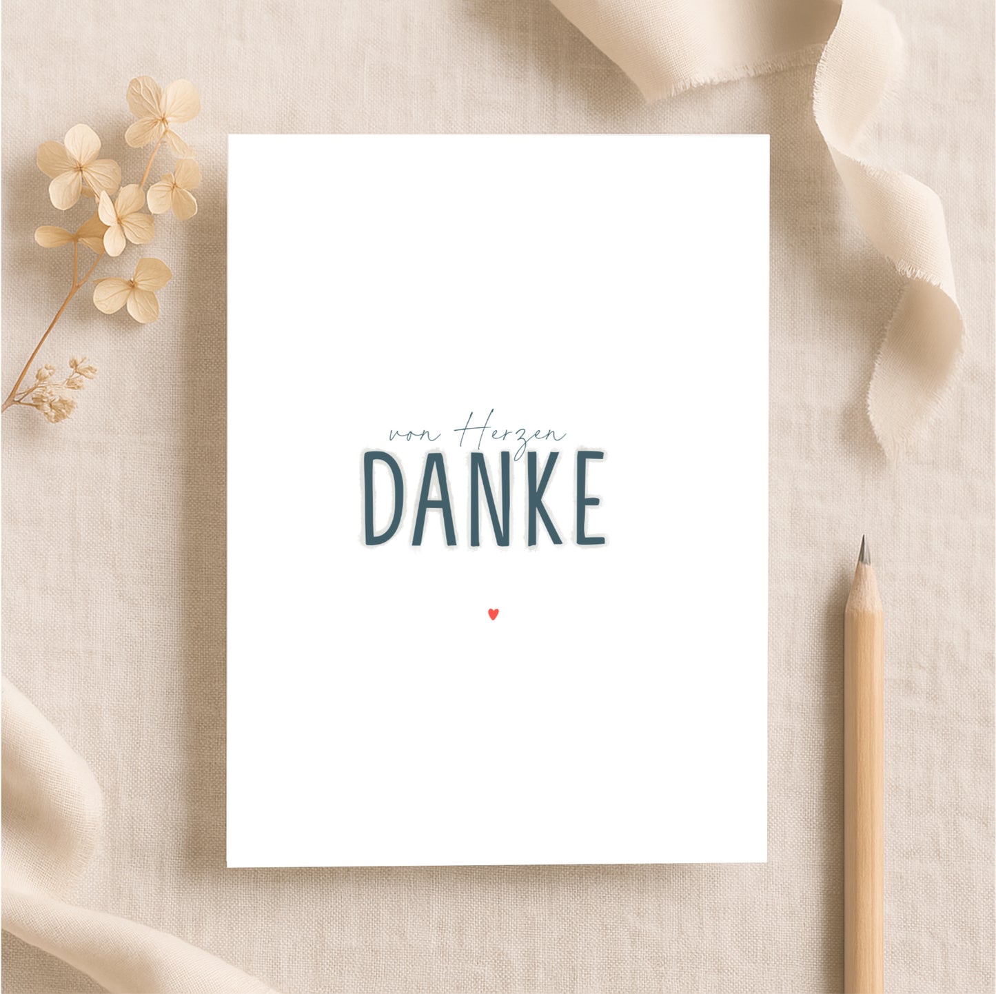 Minikarte Spruch "Danke"