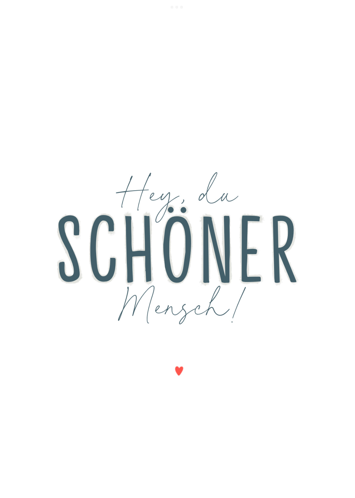 Minikarte Spruch "Schöner Mensch"