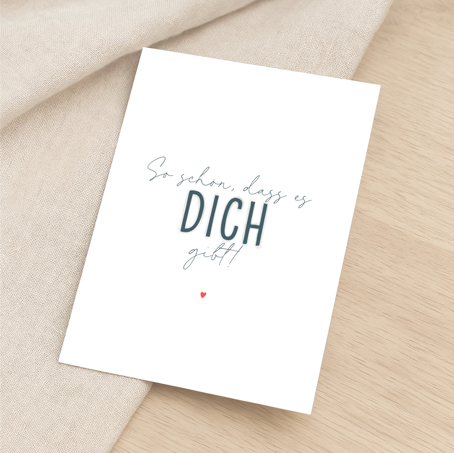 Minikarte Spruch "Schön, dass es dich gibt"