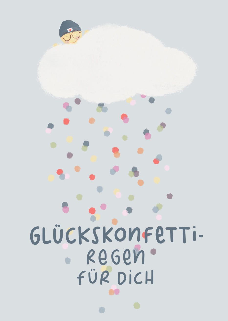 Karte "Glückskonfettiregen"