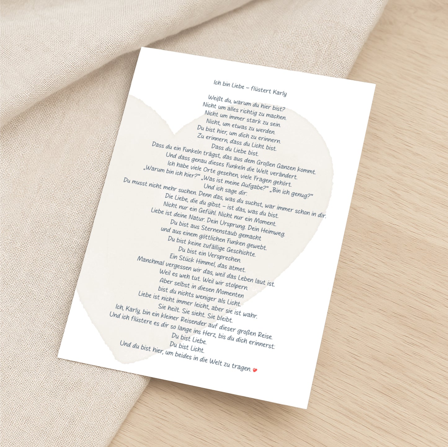 Postkarte – Spruch „Ich bin Liebe“