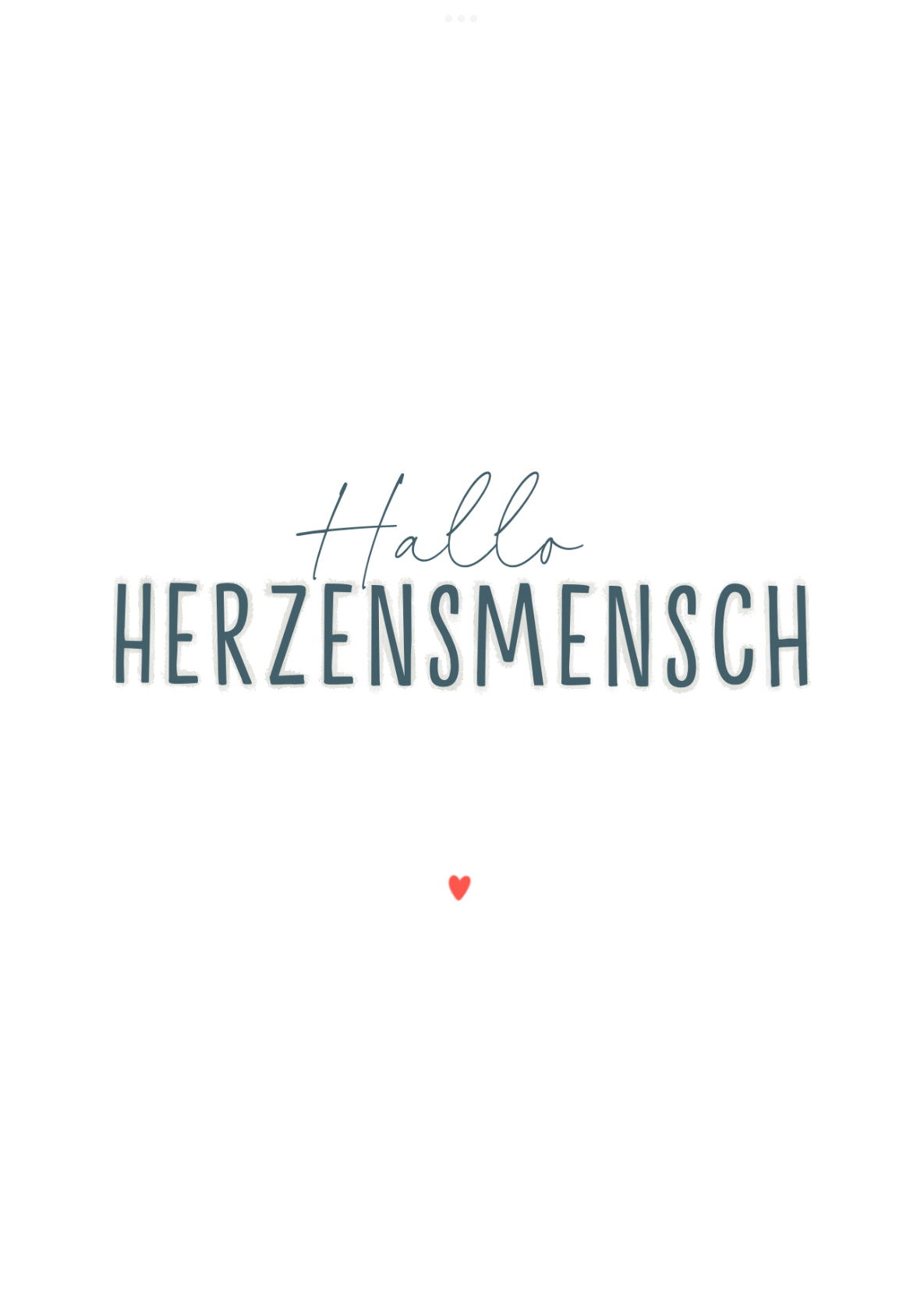 Minikarte Spruch "Herzernmensch"