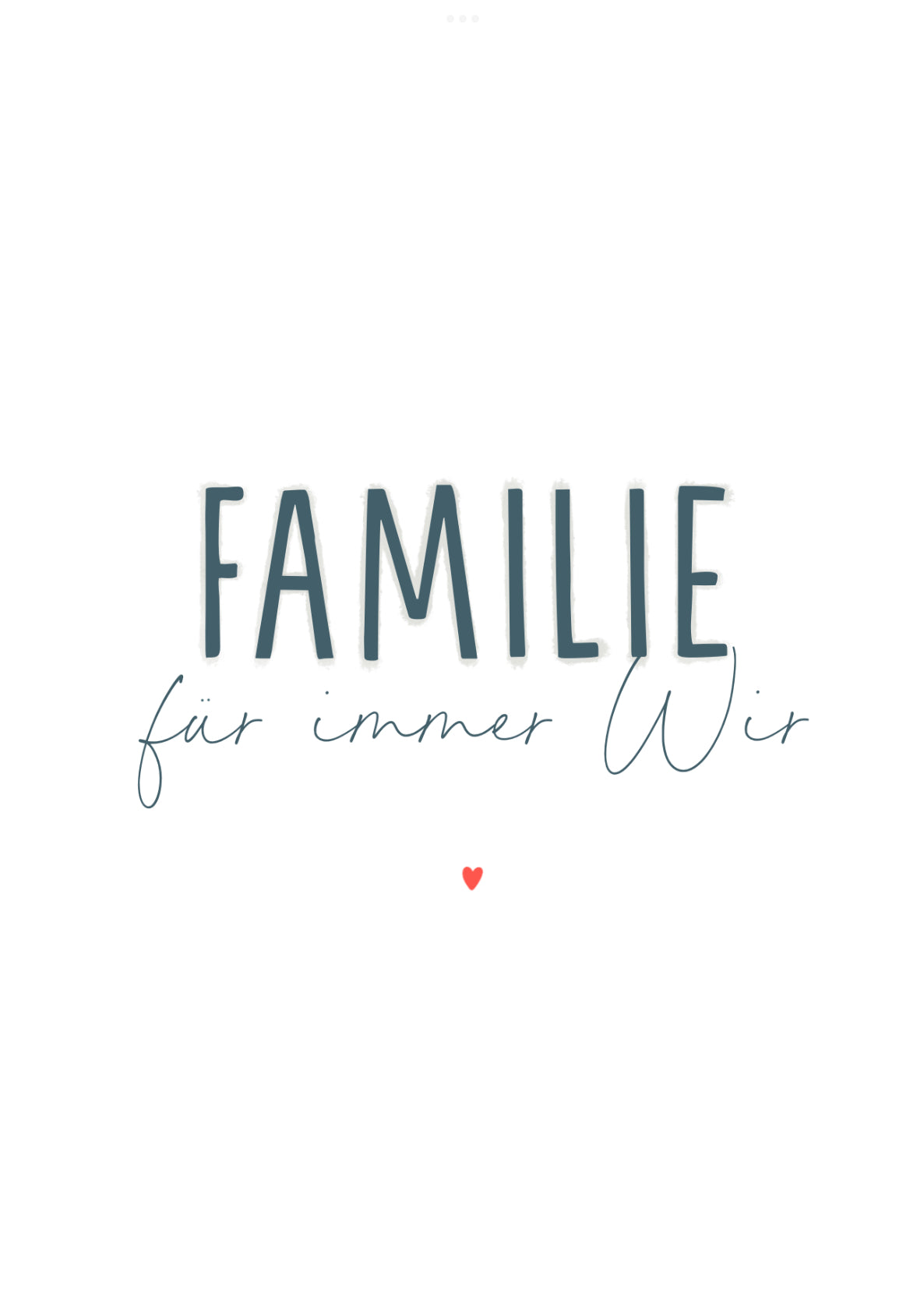Minikarte Spruch "Familie"