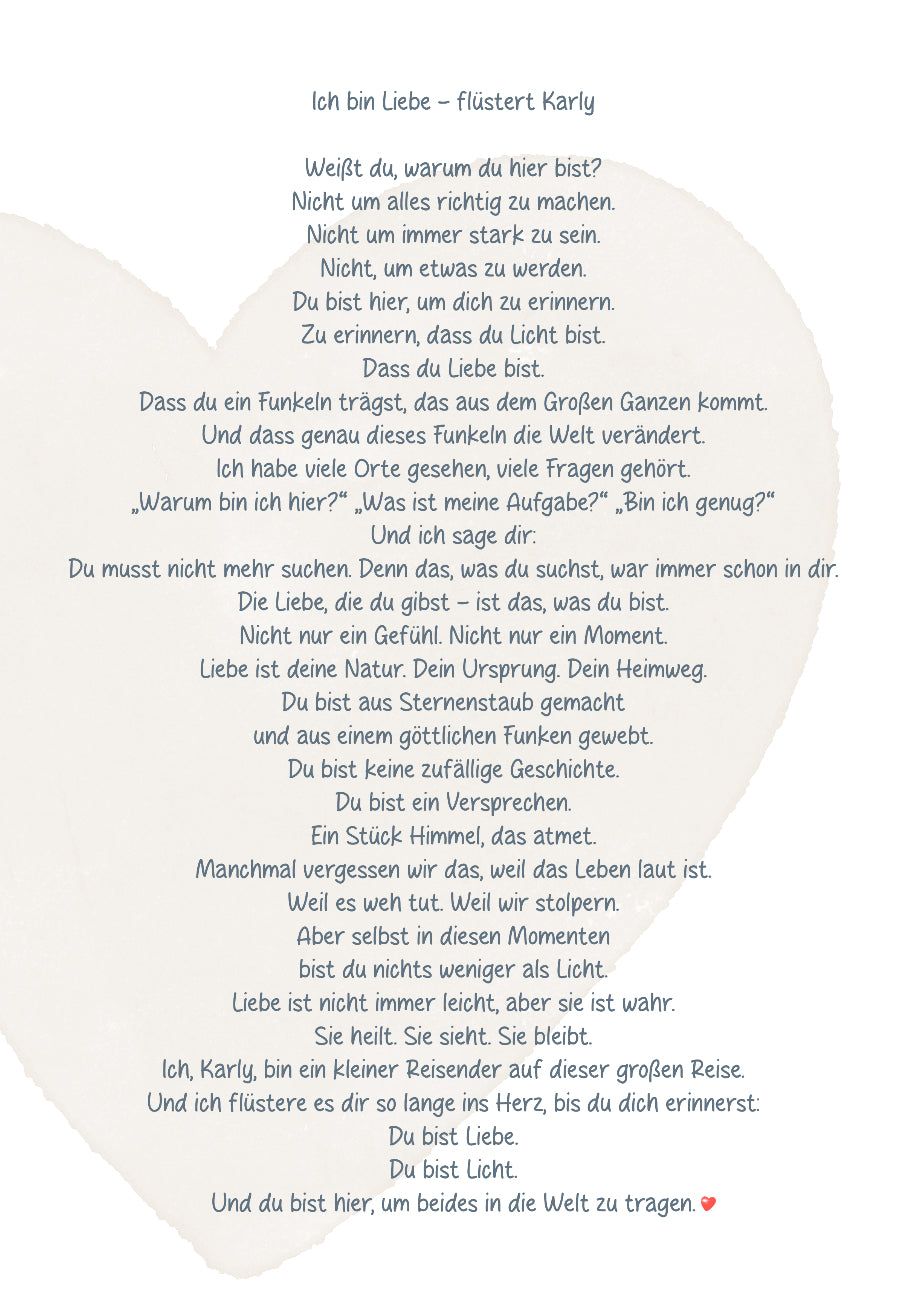 Postkarte – Spruch „Ich bin Liebe“