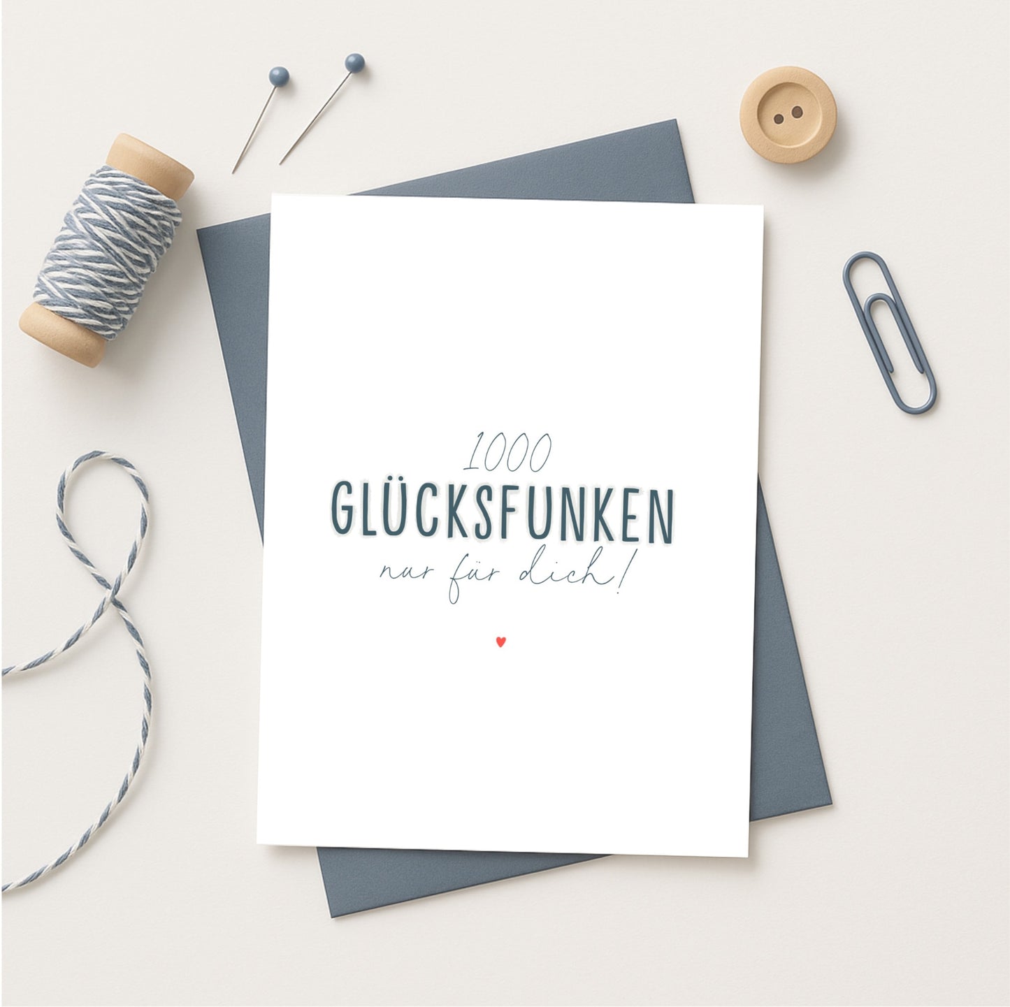 Postkarte – Spruch „1.000 Glücksfunken“