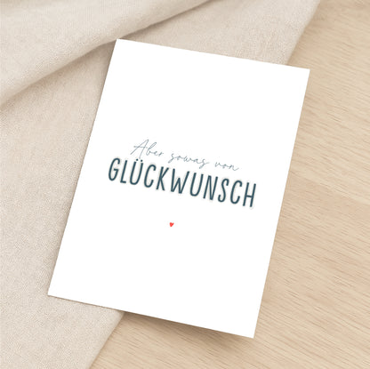 Minikarte Spruch "Glückwunsch"