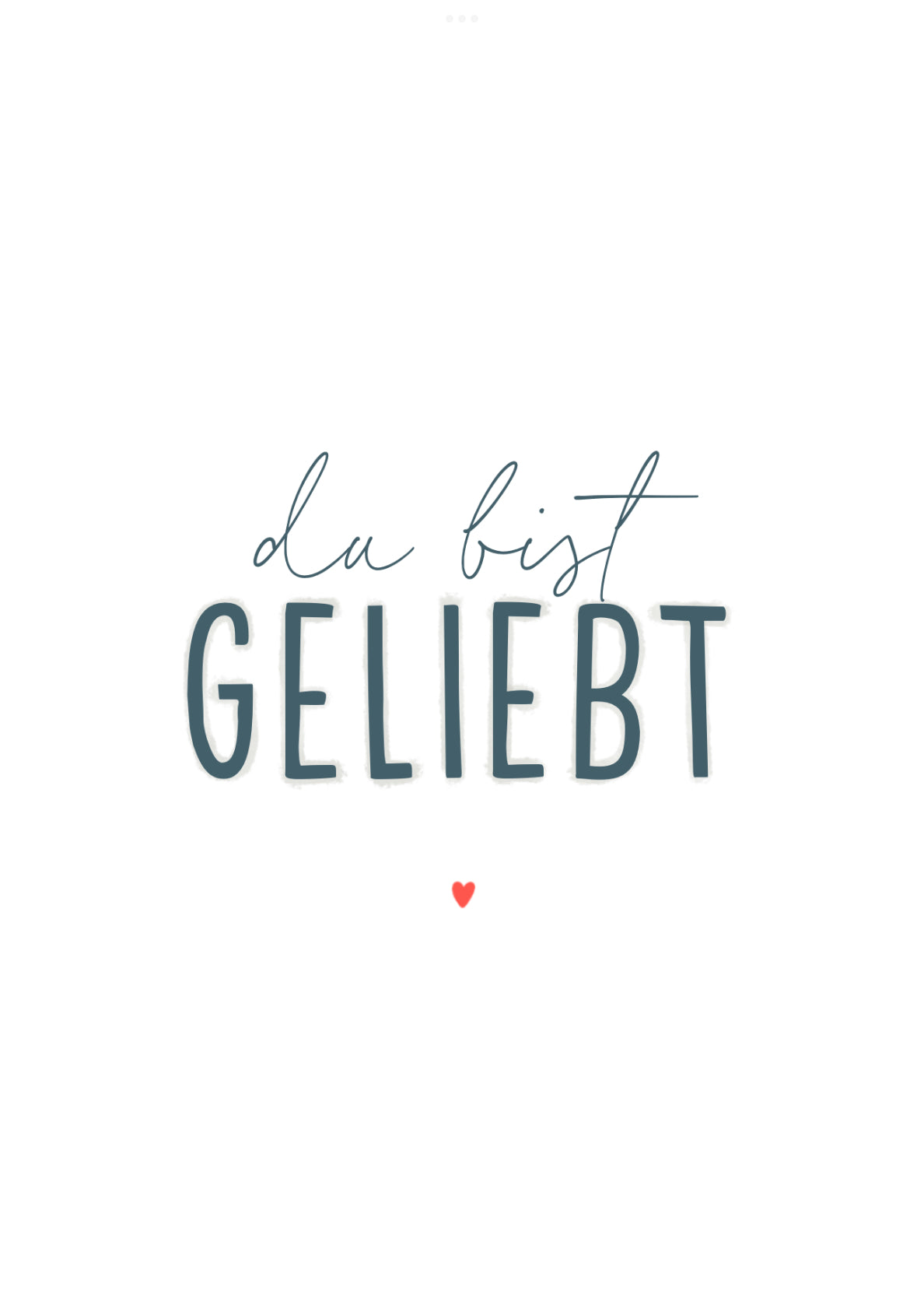 Minikarte Spruch "Geliebt"