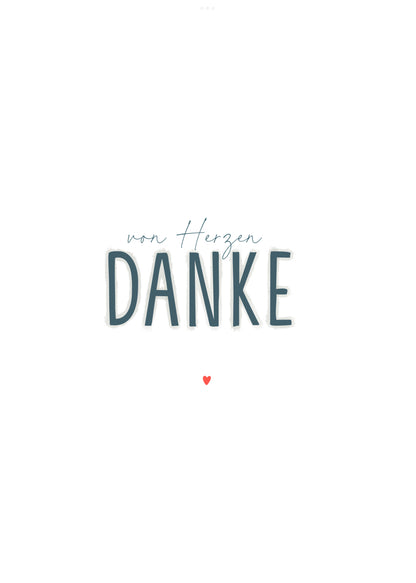 Minikarte Spruch "Danke"