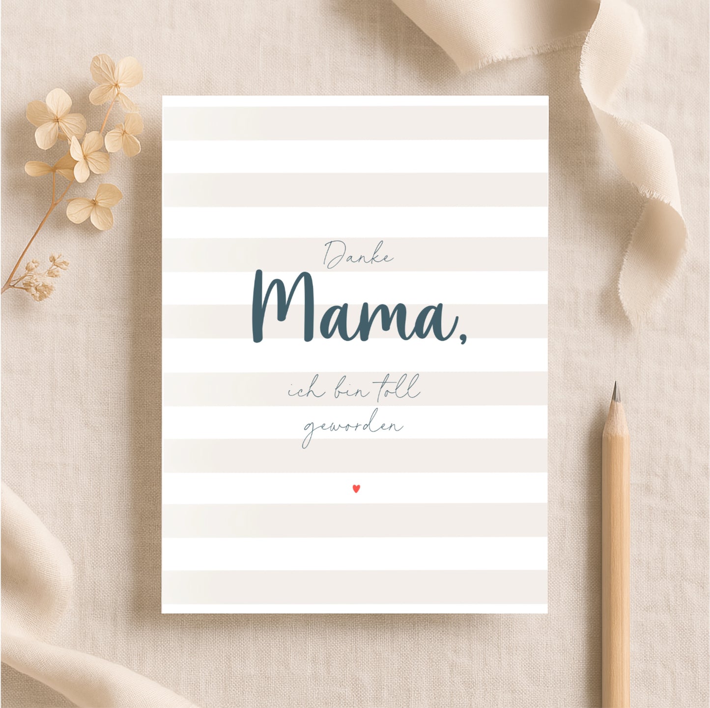 Postkarte – Spruch „Danke Mama“