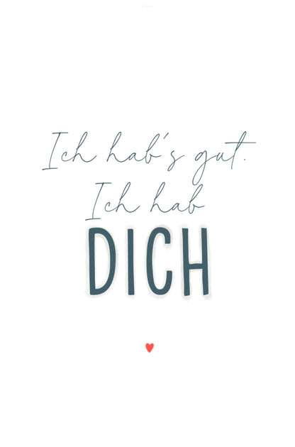 Minikarte Spruch "Ich hab dich"