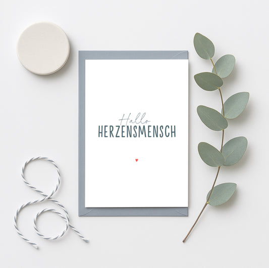 Minikarte Spruch "Herzernmensch"