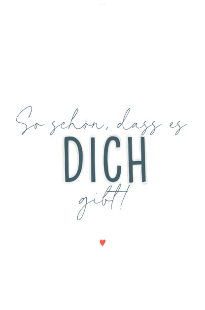 Minikarte Spruch "Schön, dass es dich gibt"
