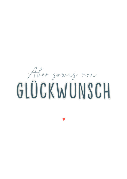 Minikarte Spruch "Glückwunsch"