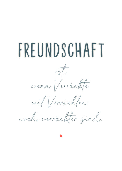 Minikarte Spruch "Freundschaft"