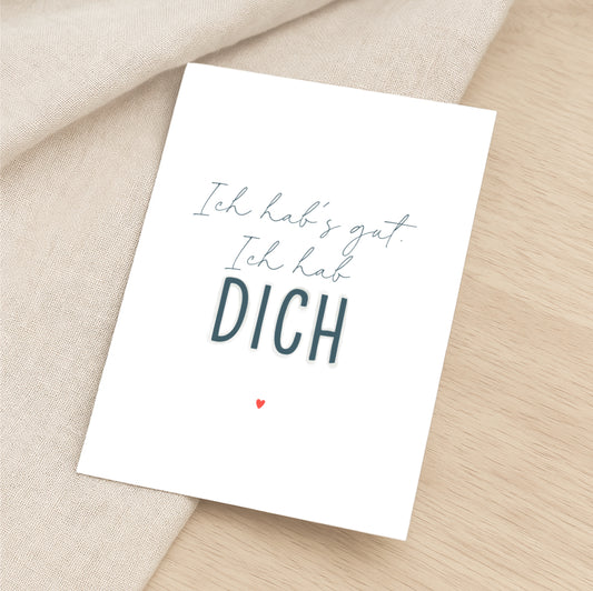 Minikarte Spruch "Ich hab dich"