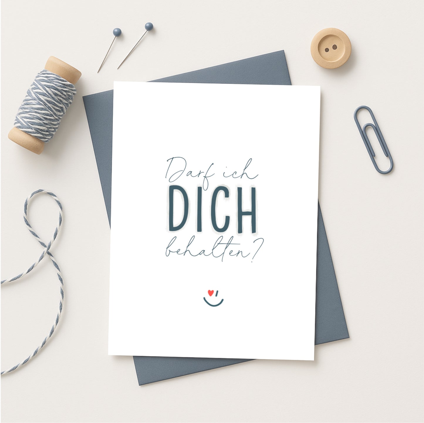 Minikarte Spruch "Darf ich dich behalten"