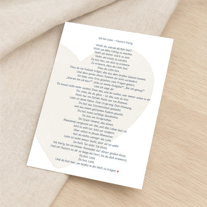 Postkarte – Spruch „Ich bin Liebe“