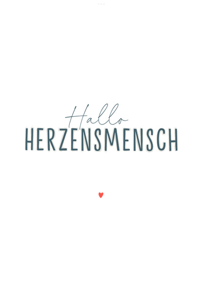 Minikarte Spruch "Herzernmensch"