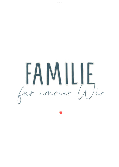 Minikarte Spruch "Familie"