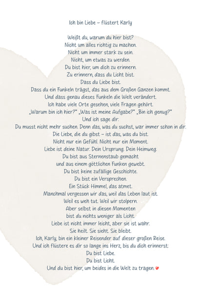 Postkarte – Spruch „Ich bin Liebe“