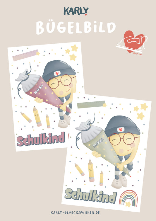 Bügelbild "Schulkind"