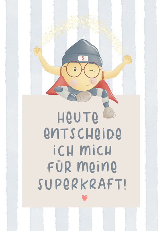 „Superkraft“ Karte DIN A7